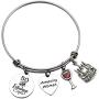 LParkin Fifty and Fabulous 50th Birthday Gift for Women Jewelry Fifty Birthday Bangle Bracelet Amazing Women