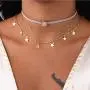 Kakaco Boho Star Pendant Necklaces Layered Sun Choker Necklace Beaded Gold Chain Jewelry for Women and Girls Kakaco Boho Star Pendant Necklaces Layered Sun Choker Necklace Beaded Gold Chain Jewelry for Women and Girls