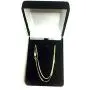 14k Yellow Solid Gold Mirror Box Chain Necklace, 1mm 14k Yellow Solid Gold Mirror Box Chain Necklace, 1mm