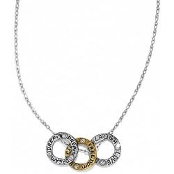 Brighton Art & Soul Three Rings Dream Freedom Laugh Necklace