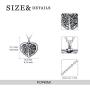 POPKIMI Urns for Human Ashes Sterling Silver Urn Necklace Cremation Jewelry Memorial Pendant with Fill Kit
