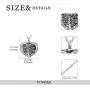 POPKIMI Urns for Human Ashes Sterling Silver Urn Necklace Cremation Jewelry Memorial Pendant with Fill Kit