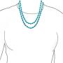 Bling Jewelry Extra Long Endless Wrapping Layering Beaded Sead Oval Shape Strand Purple Red Blue Turquoise Simulated Gemstone Necklace for Women 50 Inch