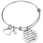 iJuqi Sister Bracelets Sister Gifts - Side by Side or Miles Apart We are Sisters Connected by The Heart Sister Bracelet Jewelry Sister Gifts from Sister