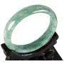 Jade Bangle Bracelet for Women Retro Chinese Style Natural Green Jade Bangle (2.08-2.56In) G001