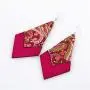 ZRosse 2 pairs African Tradition Prints Wooden Drop Earrings Afrocentric Ethnic Bohemian Styles Big Wood Loops Jewelry For Women Gifts