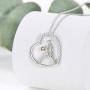 PROESS Basketball Heart Necklace - Female Basketball Player Jewelry Gift for Girls Women Sterling Silver Sports Athletes Pendant Necklace for Girlfriend, Sister, Teammate Coach