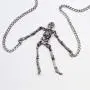 Gothic Skeleton with Moving Arms and Legs Silver Finish Pewter Pendant Necklace Gothic Skeleton with Moving Arms and Legs Silver Finish Pewter Pendant Necklace