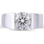 DovEggs Sterling Silver 3ct 9mm G-H-I Color Heart Arrows Cut Moissanite Engagement Ring for Men and Women