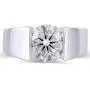 DovEggs Sterling Silver 3ct 9mm G-H-I Color Heart Arrows Cut Moissanite Engagement Ring for Men and Women