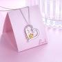 YinShan 925 Sterling Silver Heart Animal Pendant Necklace Jewelry for Women