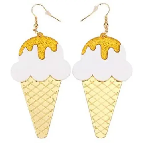 Fun Acrylic Ice Cream Popsicle Drop Earrings Cute Food Model Dangle Earrings Unique Gift Jewelry for Women Girls