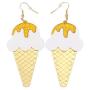 Fun Acrylic Ice Cream Popsicle Drop Earrings Cute Food Model Dangle Earrings Unique Gift Jewelry for Women Girls