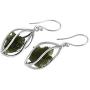 Starborn Sterling Silver Natural Moldavite Caged Earrings