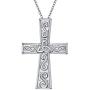 S925 Sterling Silver Cross Pendant Necklace for Women Men