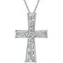 S925 Sterling Silver Cross Pendant Necklace for Women Men