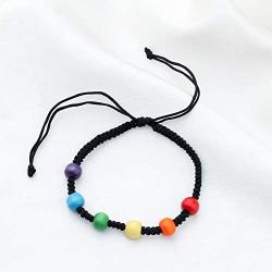 UJIMS LGBT LGBT Pride Gifts Gay Flag Rainbow Double Rings Pendant Necklace Lesbian Rings with Rainbow Charm Jewelry Transgender Pride Gift