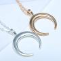 YienDoo Boho Multilayer Necklace Trendy Crescent Moon Pendant Bead Choker Chain Bohemia Jewelry For Woman and Girls (Gold)