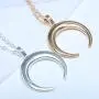 YienDoo Boho Multilayer Necklace Trendy Crescent Moon Pendant Bead Choker Chain Bohemia Jewelry For Woman and Girls (Gold)