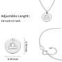 Getlace 925 Sterling Silver Zodiac Necklace Disc Charm Necklace Gift for Your Wife Girlfriend or Family Member