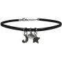 AsherKeep - Premium Black Vegan Leather Choker and Collar Necklace - Adjustable - Charms AsherKeep - Premium Black Vegan Leather Choker and Collar Necklace - Adjustable - Charms