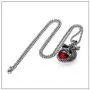 Heavstjer Punk Rock Stainless Steel Dragon Pendant Crystal Ball Necklace,24inches Link Chain