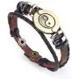 Leather Bracelet for Women Mens , Yin Yang Friendship Teen Girls Braided Bracelet of Men Adjustable Charm Jewelry Leather Bracelet for Women Mens , Yin Yang Friendship Teen Girls Braided Bracelet of Men Adjustable Charm Jewelry