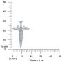 Elmas 1/20ct Round White Diamond 925 Sterling Silver Dagger Sword Pendant Diamond Necklace