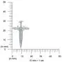Elmas 1/20ct Round White Diamond 925 Sterling Silver Dagger Sword Pendant Diamond Necklace