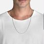 LeCalla Links Sterling Silver Italian Jewelry 1.5 MM, 2 MM, 3 MM Rolo Link Chain Necklace for Teen Women and Men (16, 18, 20, 24 Inches)