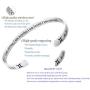 RENYILIN Creative Cuff Bracelet, Zodiac Bracelet, Inspirational Stainless Steel Bracelet for Men and Women