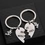 MAOFAED Best Witches Keychain BFF Friendship Gift Sister Gift Broken Heart Best Friend Keychain Set