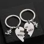 MAOFAED Best Witches Keychain BFF Friendship Gift Sister Gift Broken Heart Best Friend Keychain Set