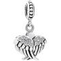 QueenCharms Open Angel Wings Charm Hope Star Beads for Charm Bracelets