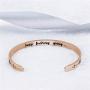 MJartoria Inspirational Bracelets for Women, Stainless Steel Cuff Bangle Engraved Funny Phrase Jewelry Graduation Birthday Encouragement Gifts for Friends