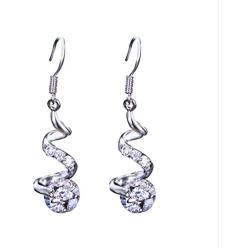 Rakumi Crystal Dangling Earrings Womens Elegant Wedding Bridal Earrings Party Jewelry