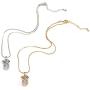 Ouran Long Necklace for Women,Pineapple Pendant Necklace Rose Gold or Silver Chain Necklace with CZ Crystal