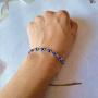 HUASAI Evil Eye Bracelet for Women Dainty ojo Luck Bracelet 14K Gold Plated Cute Beaded Bracelet for Girls