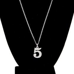 ENSIANTH Lucky Number Necklace Stainless Steel Pendant Necklace Best friend Gift Birthday Gift Number 0-9