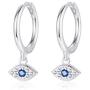 Star Huggie Hoop Earrings 925 Sterling Silver Evil Eye Spike Hoop Earring Starburst Small Dangle Hoop Earrings