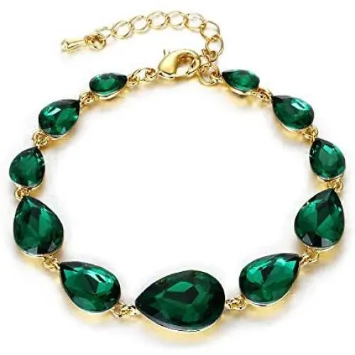 BriLove Womens Wedding Bridal Crystal Multi Teardrop Bracelet BriLove Womens Wedding Bridal Crystal Multi Teardrop Bracelet