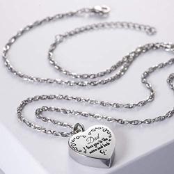 BGAFLOVE Heart Urn Necklaces for Ashes with 20+2 Adjustable Chain Cremation Jewelry for Ashes Stainless Steel Memorial Ashes Hold Pendant with Filling Kit