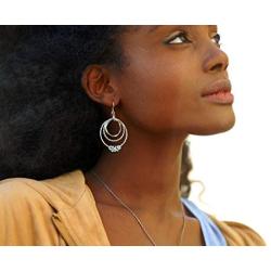 Paz Creations 925 Sterling Silver Earrings - with Turquoise Gemstones