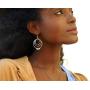Paz Creations 925 Sterling Silver Earrings - with Turquoise Gemstones