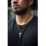 24K Gold Chain Cross Pendant Necklace for Men, Women w/Real Strong Solid Clasp Miami Cuban Link Style (24)