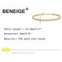 BENEIGE Gold Bracelet for Women 14K Gold Plated Cute Silver Satellite Bead Ball Oval Pearls Bold U Chain Charm Layered Link Bracelets Handmade