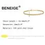 BENEIGE Gold Bracelet for Women 14K Gold Plated Cute Silver Satellite Bead Ball Oval Pearls Bold U Chain Charm Layered Link Bracelets Handmade