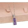 Uloveido Platinum Plated Oval Cut Cubic Zirconia 7 Stones Necklace Earrings and Ring Half Moon Party Jewelry Set T502