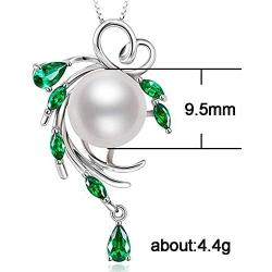 Jude Jewelers Green Crystal Stone White Faux Pearl Statement Cocktail Party Pendant Necklace