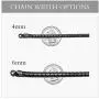 ChainsPro 3/4/6/9/12mm Box/Cuban Link Chain Necklace,14/18/22/24/26/28/30 inch, 316L Stainless Steel/18K Gold Plated/Black -Send Gift Box